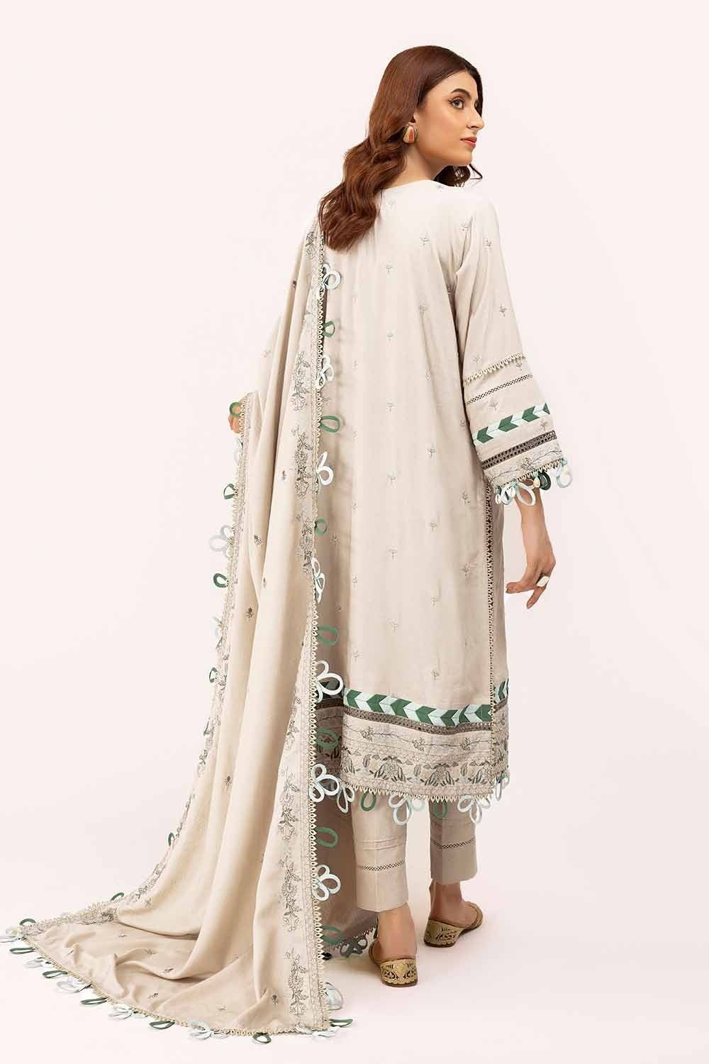 Gul Ahmed | Winter Collection 24 | Karandi Dupatta AY-42007 by Gul Ahmed - Designer Dress - Type: Ladies Clothes - Available at Libayah - 100% Original