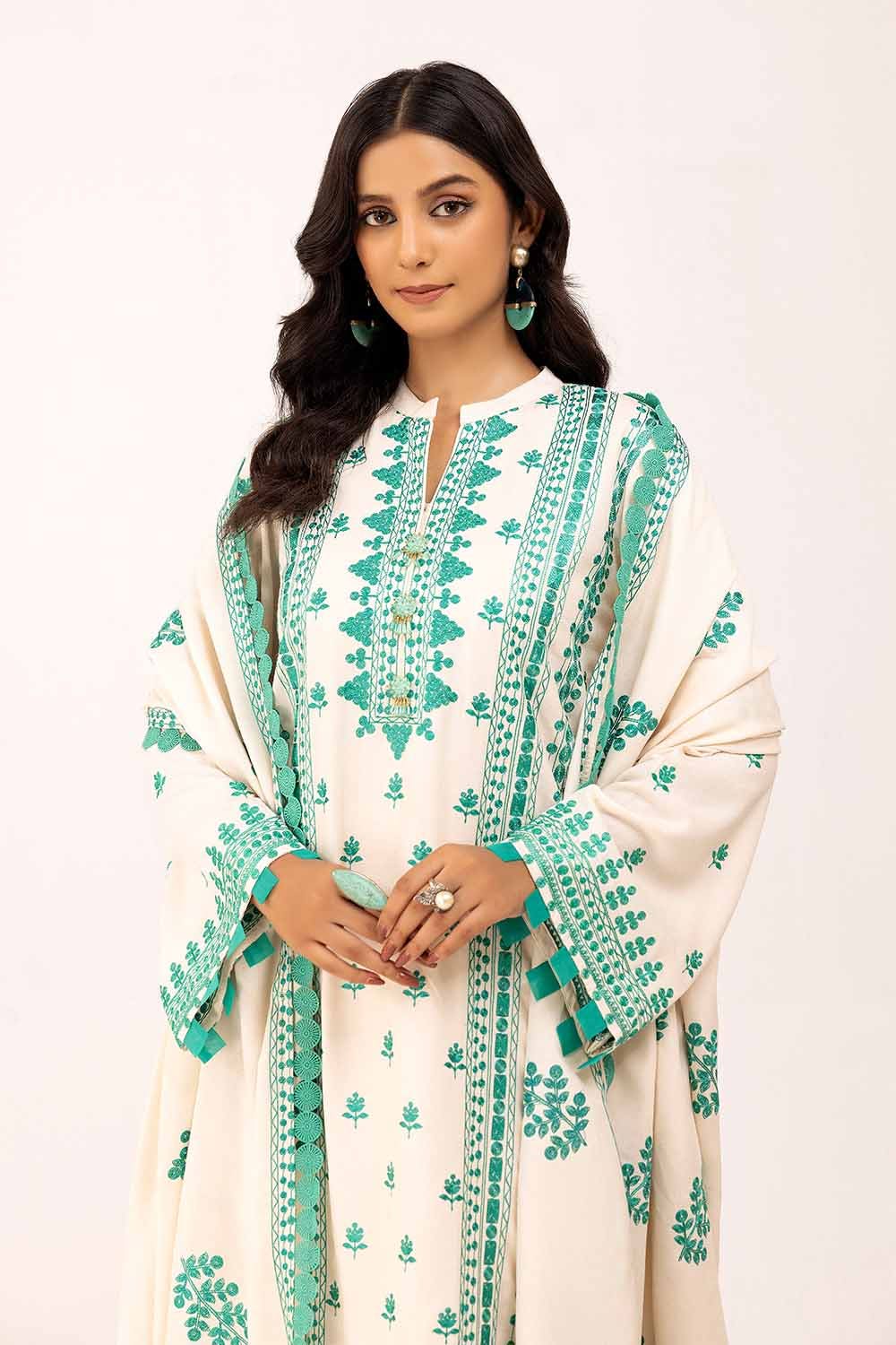 Gul Ahmed | Winter Collection 24 | Karandi Dupatta AY-42008 by Gul Ahmed - Designer Dress - Type: Ladies Clothes - Available at Libayah - 100% Original
