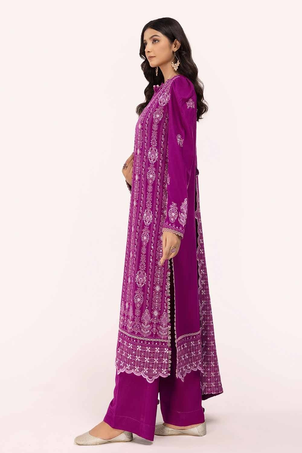 Gul Ahmed | Winter Collection 24 | Karandi Dupatta AY-42009 by Gul Ahmed - Designer Dress - Type: Ladies Clothes - Available at Libayah - 100% Original
