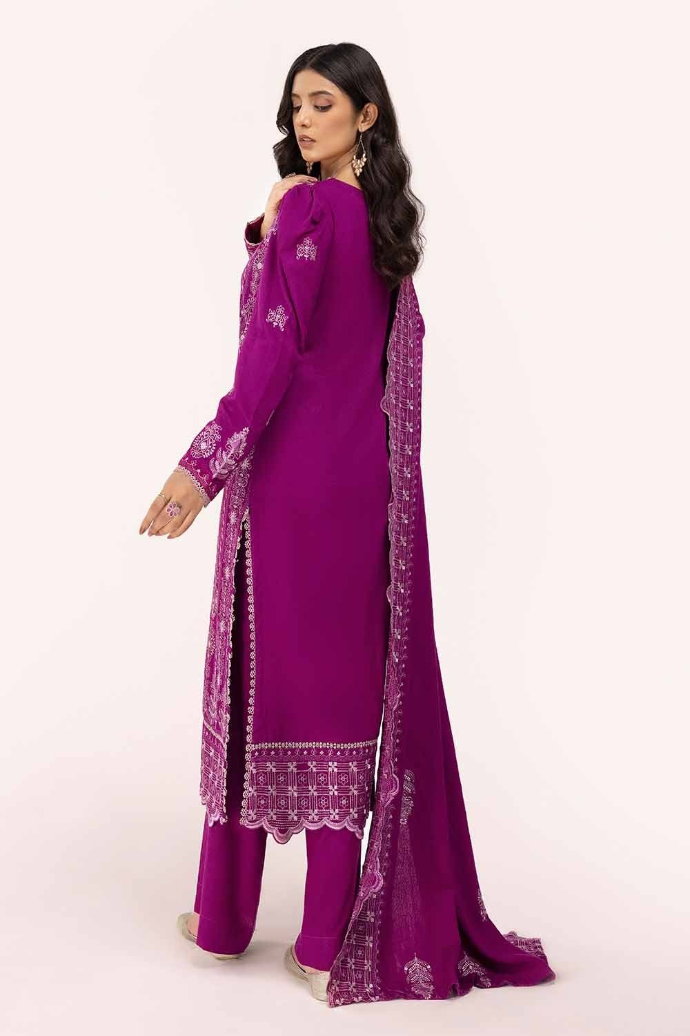 Gul Ahmed | Winter Collection 24 | Karandi Dupatta AY-42009 by Gul Ahmed - Designer Dress - Type: Ladies Clothes - Available at Libayah - 100% Original