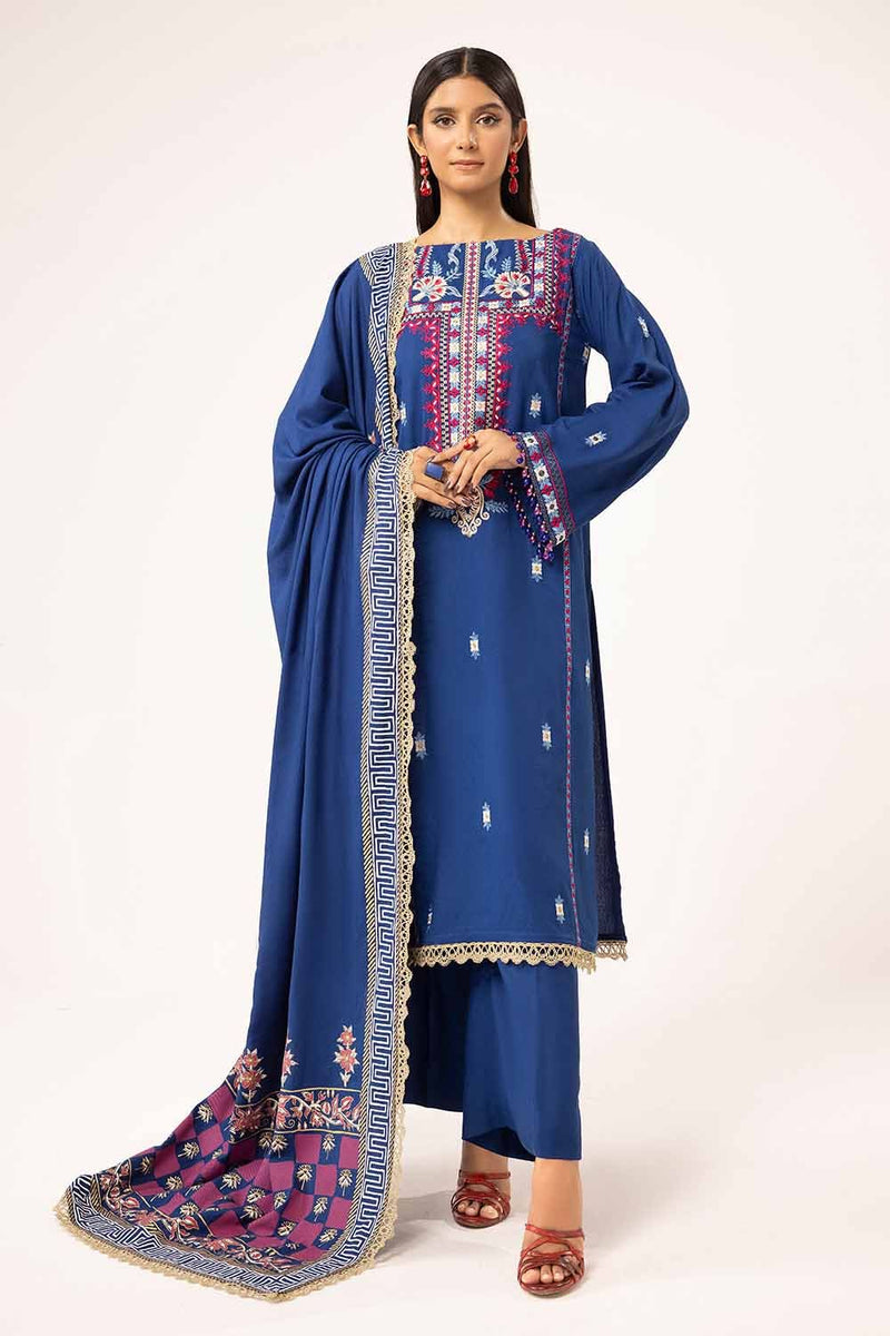 Gul Ahmed | Winter Collection 24 | Karandi Dupatta AY-42010 by Gul Ahmed - Designer Dress - Type: Ladies Clothes - Available at Libayah - 100% Original