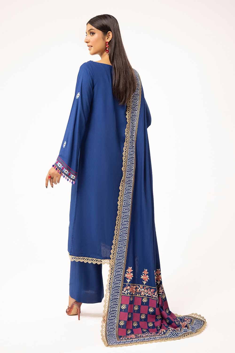 Gul Ahmed | Winter Collection 24 | Karandi Dupatta AY-42010 by Gul Ahmed - Designer Dress - Type: Ladies Clothes - Available at Libayah - 100% Original