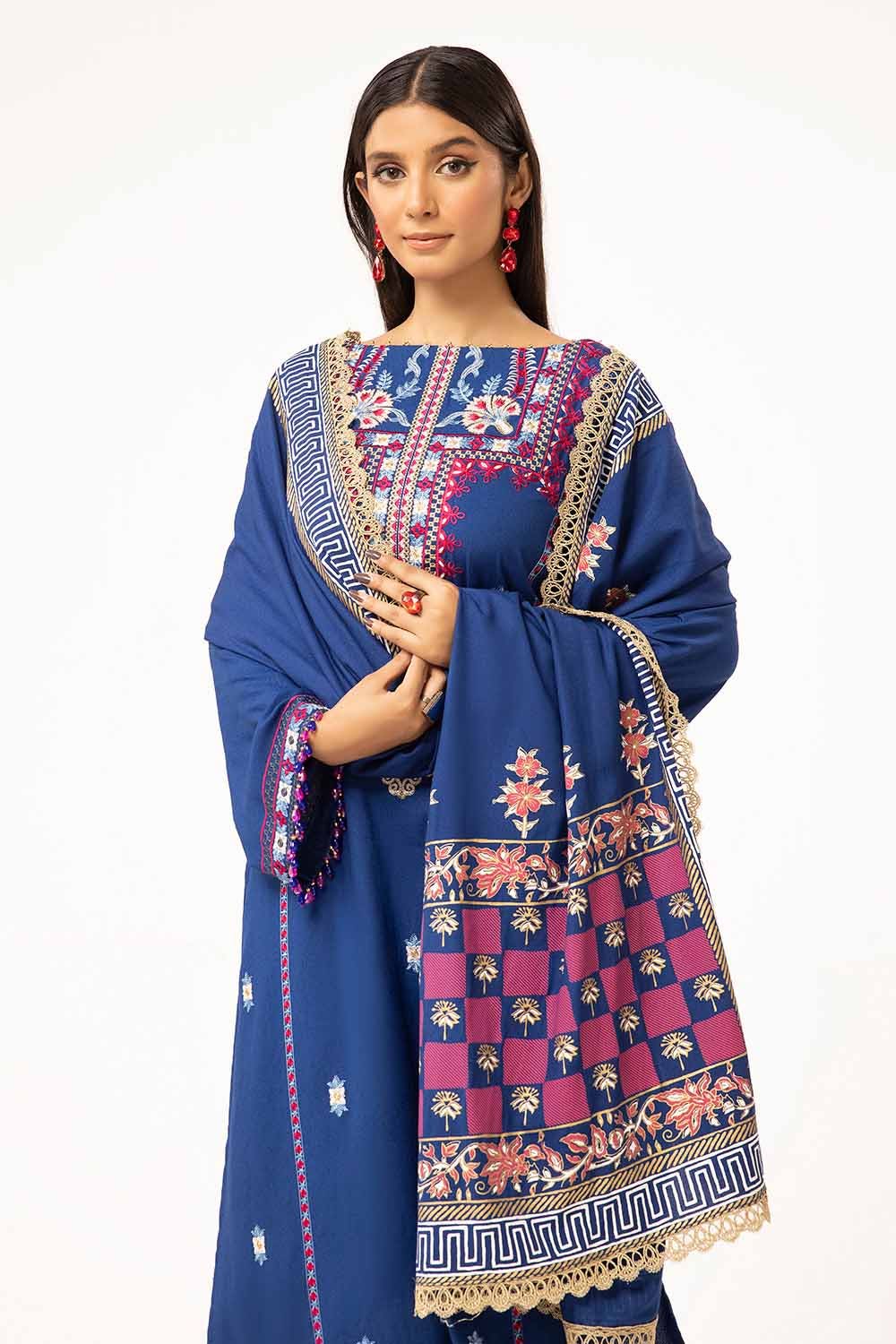 Gul Ahmed | Winter Collection 24 | Karandi Dupatta AY-42010 by Gul Ahmed - Designer Dress - Type: Ladies Clothes - Available at Libayah - 100% Original