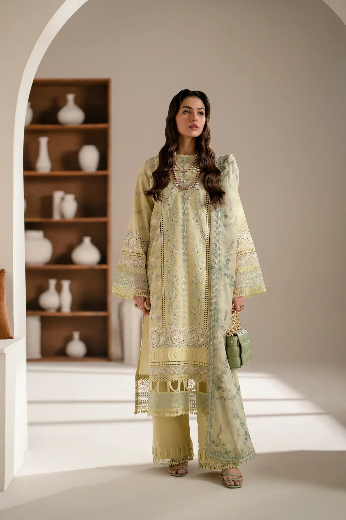 Azzal | Aghaaz Luxury Lawn | Jehaan by Azzal - Designer Dress - Type: Ladies Clothes - Available at Libayah - 100% Original