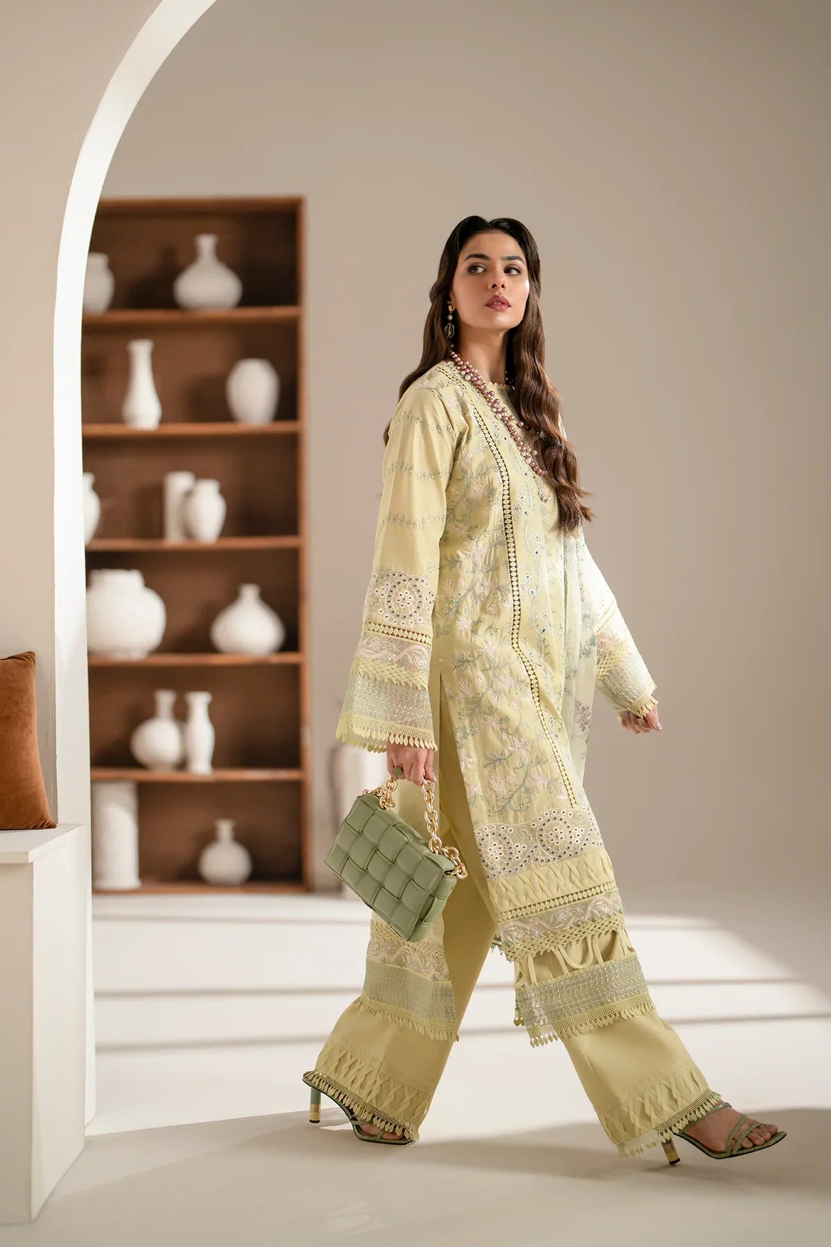 Azzal | Aghaaz Luxury Lawn | Jehaan by Azzal - Designer Dress - Type: Ladies Clothes - Available at Libayah - 100% Original
