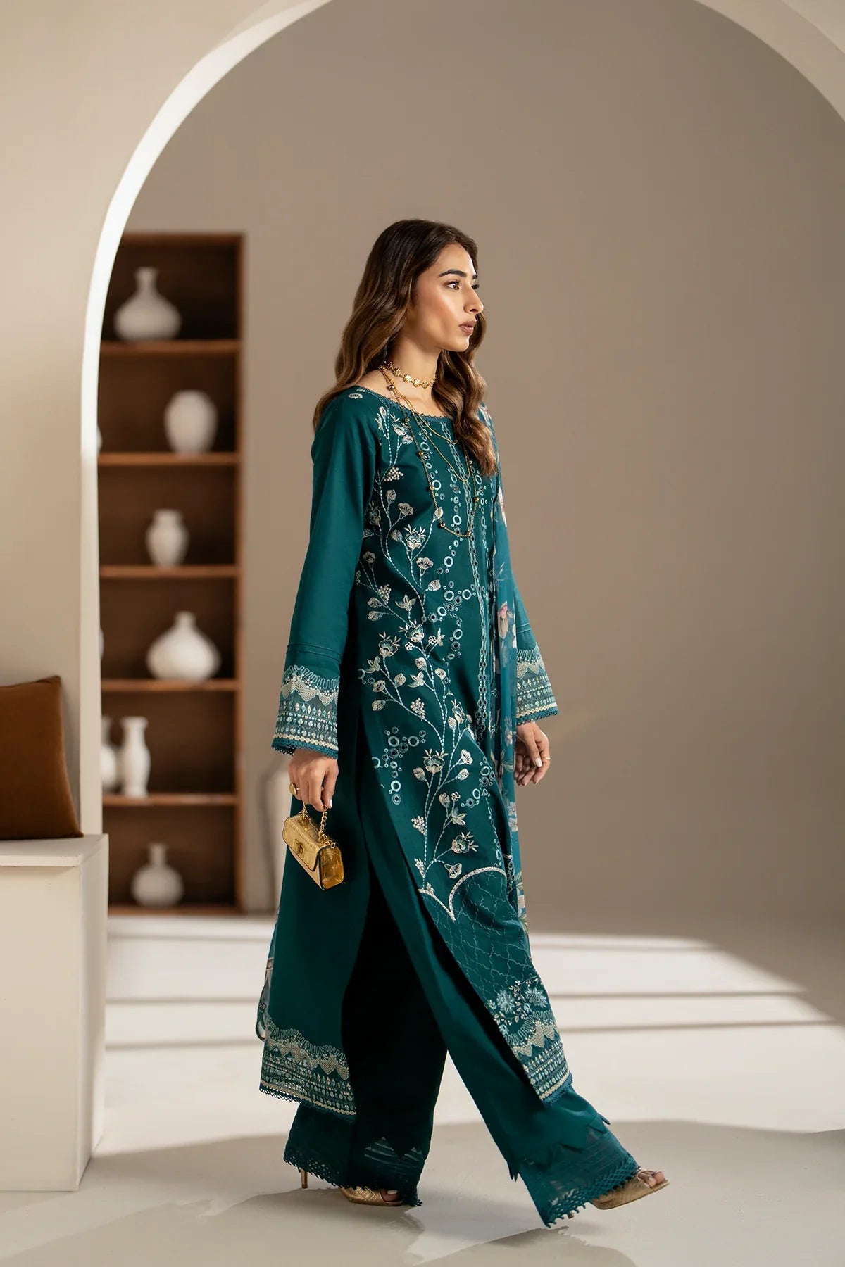Azzal | Aghaaz Luxury Lawn | Mehr by Azzal - Designer Dress - Type: Ladies Clothes - Available at Libayah - 100% Original
