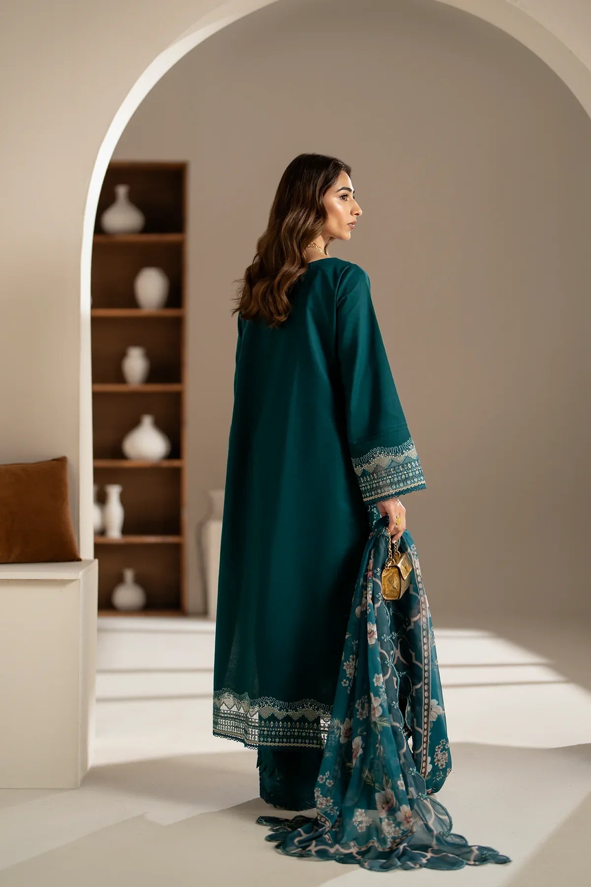 Azzal | Aghaaz Luxury Lawn | Mehr by Azzal - Designer Dress - Type: Ladies Clothes - Available at Libayah - 100% Original