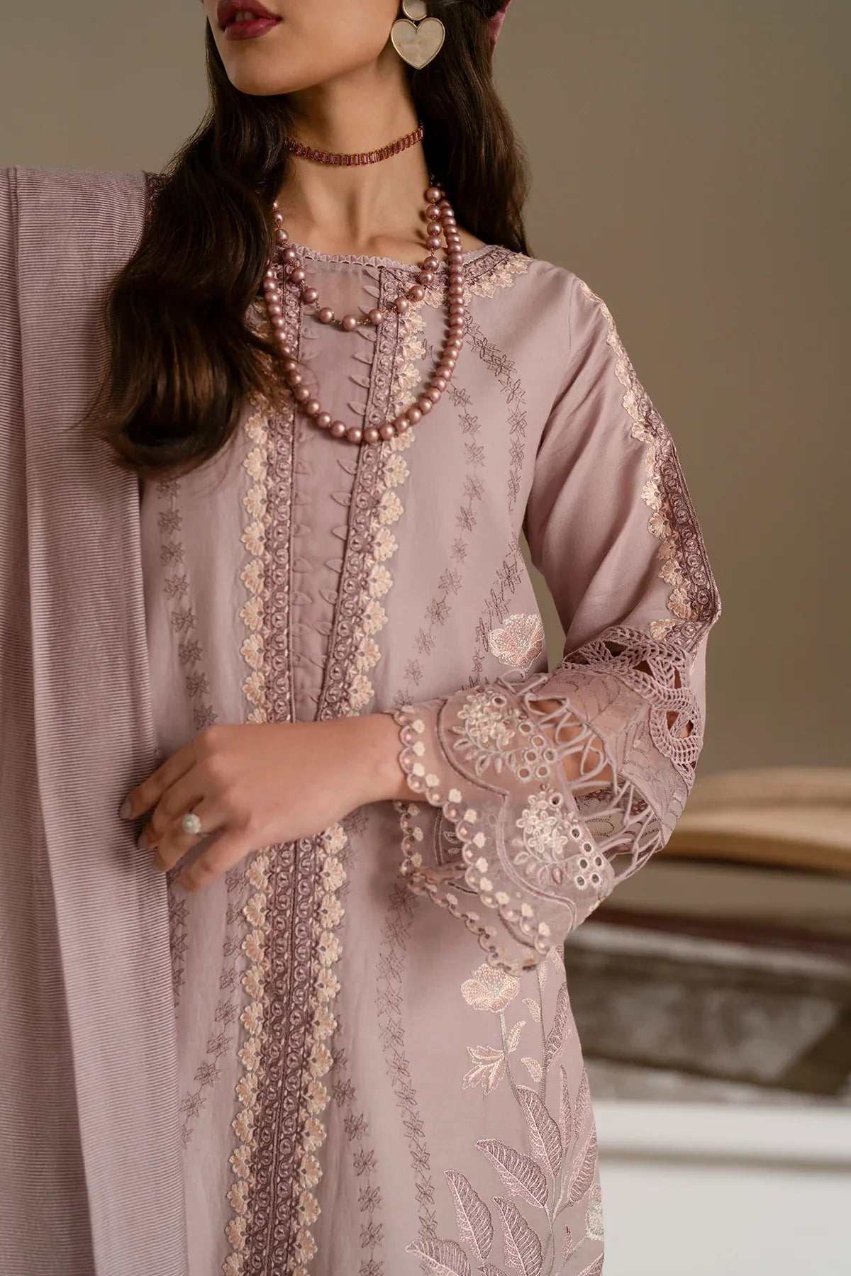 Azzal | Aghaaz Luxury Lawn | Rukhsaar by Azzal - Designer Dress - Type: Ladies Clothes - Available at Libayah - 100% Original