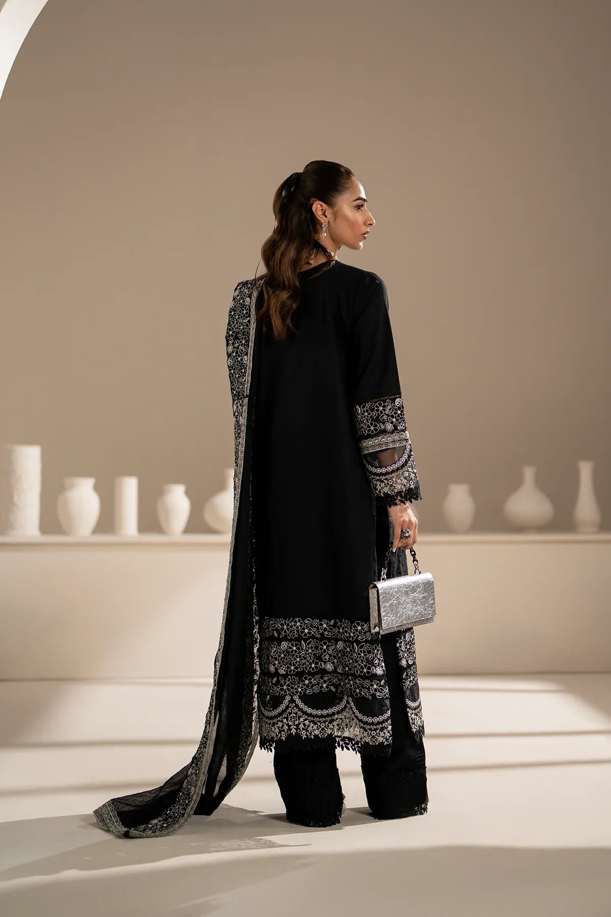 Azzal | Aghaaz Luxury Lawn | Siyah by Azzal - Designer Dress - Type: Ladies Clothes - Available at Libayah - 100% Original
