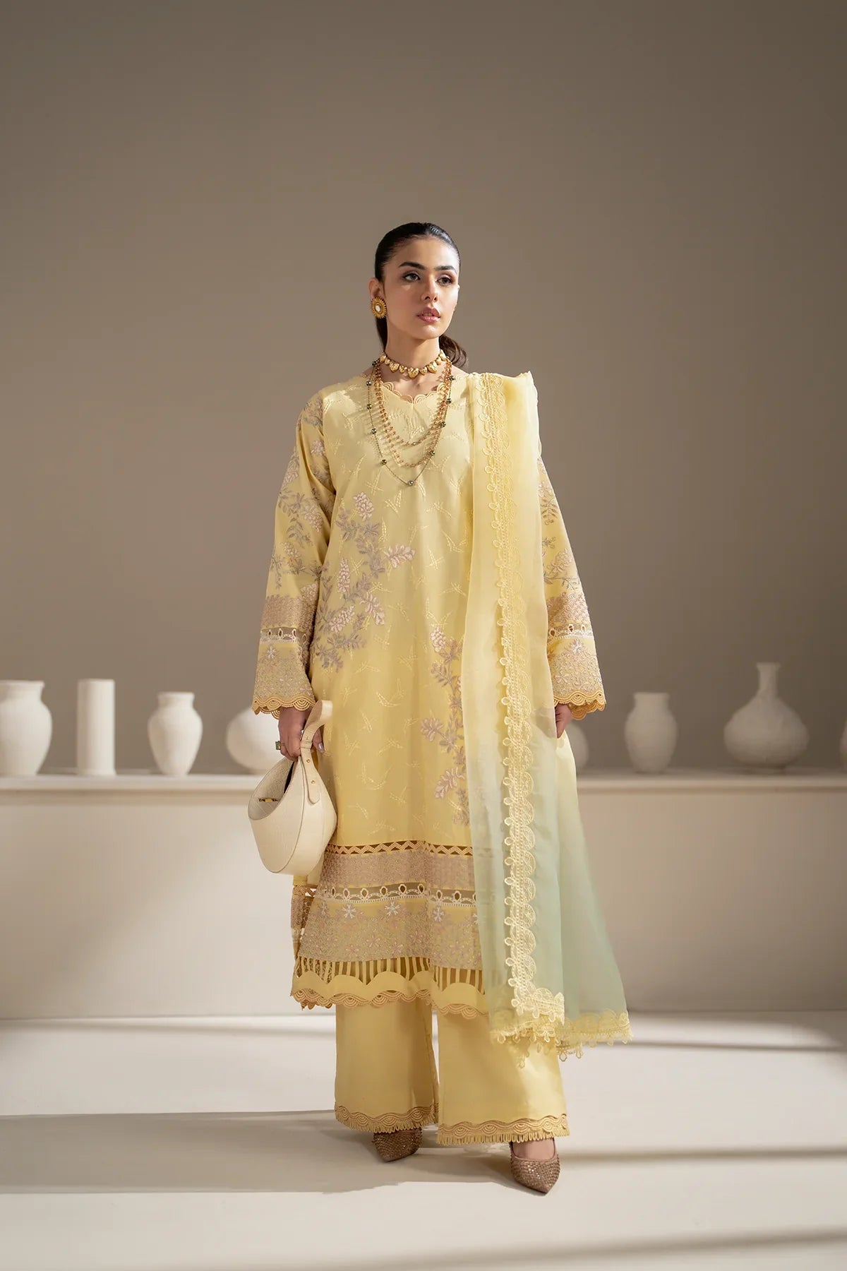Azzal | Aghaaz Luxury Lawn | Sehar by Azzal - Designer Dress - Type: Ladies Clothes - Available at Libayah - 100% Original