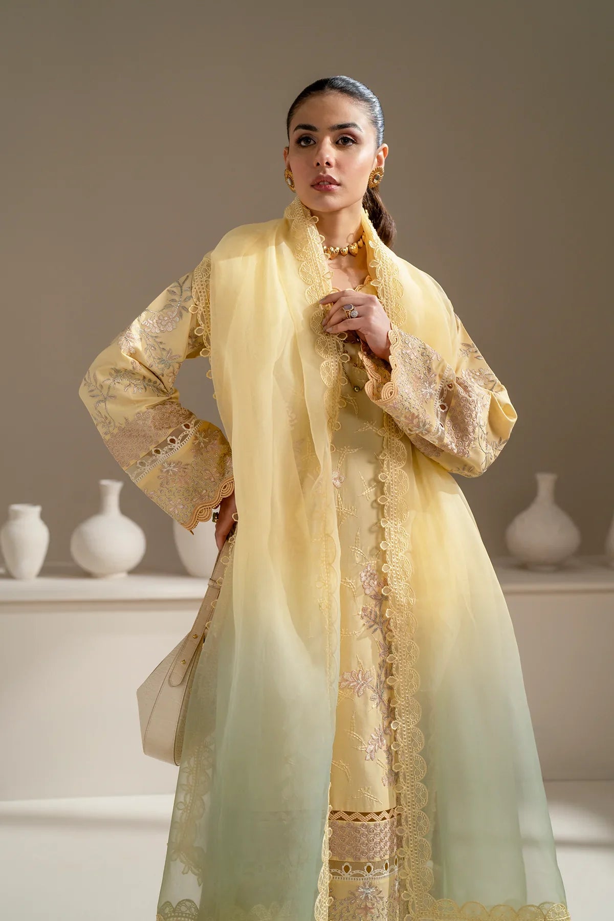 Azzal | Aghaaz Luxury Lawn | Sehar by Azzal - Designer Dress - Type: Ladies Clothes - Available at Libayah - 100% Original