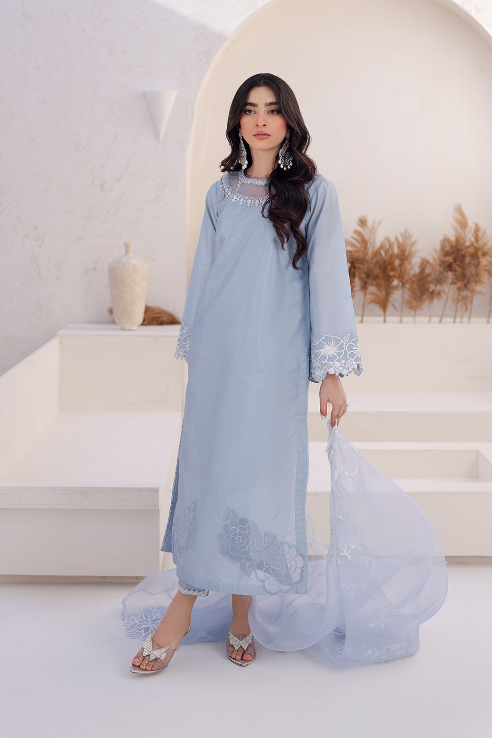 Azure | Ensembles Embroidered Formals | Ashen Grace by Azure - Designer Dress - Type: Ladies Clothes - Available at Libayah - 100% Original
