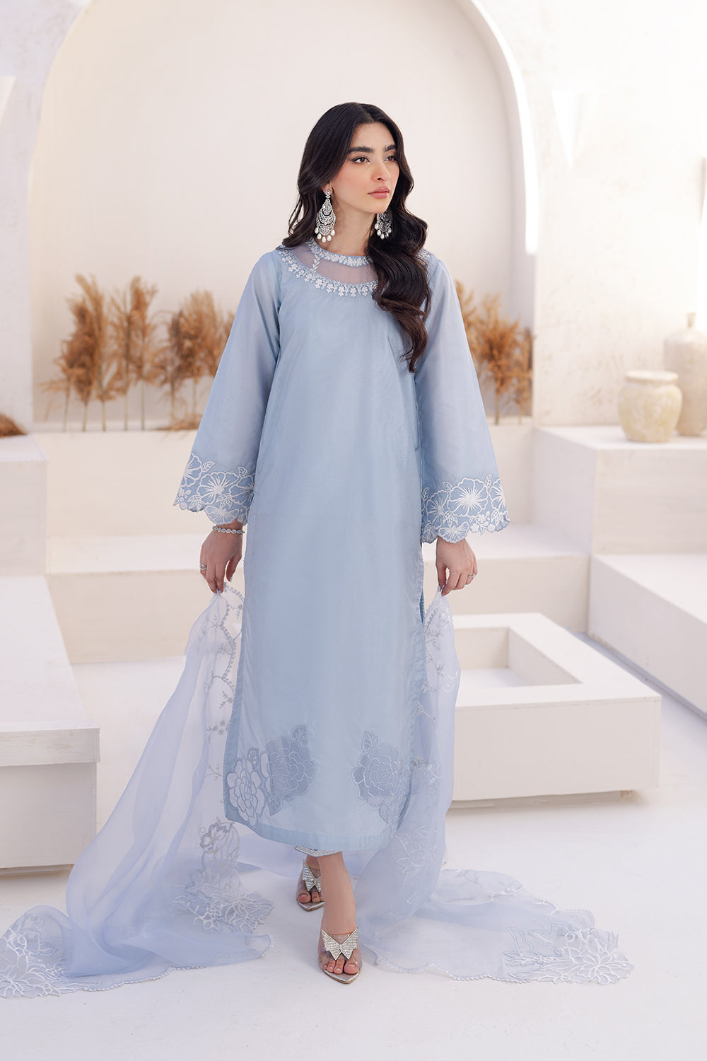 Azure | Ensembles Embroidered Formals | Ashen Grace by Azure - Designer Dress - Type: Ladies Clothes - Available at Libayah - 100% Original