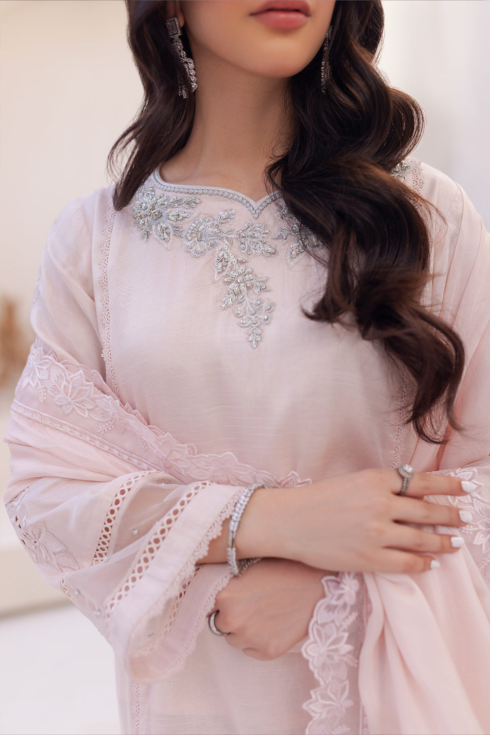 Azure | Ensembles Embroidered Formals | Morganite Magic by Azure - Designer Dress - Type: Ladies Clothes - Available at Libayah - 100% Original