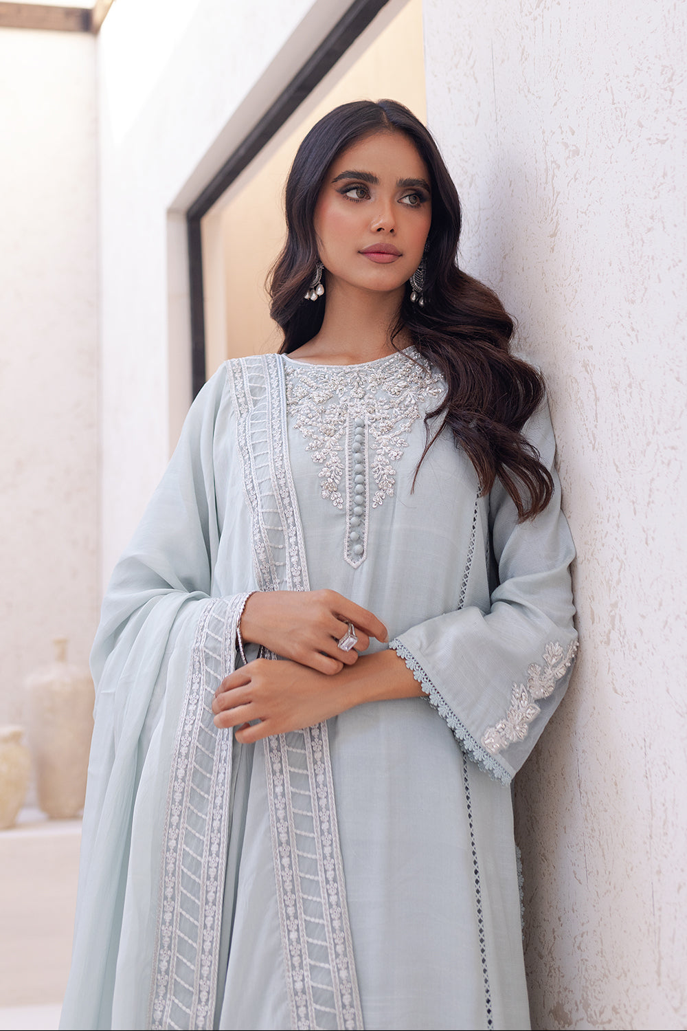 Azure | Ensembles Embroidered Formals | Moss Melody by Azure - Designer Dress - Type: Ladies Clothes - Available at Libayah - 100% Original