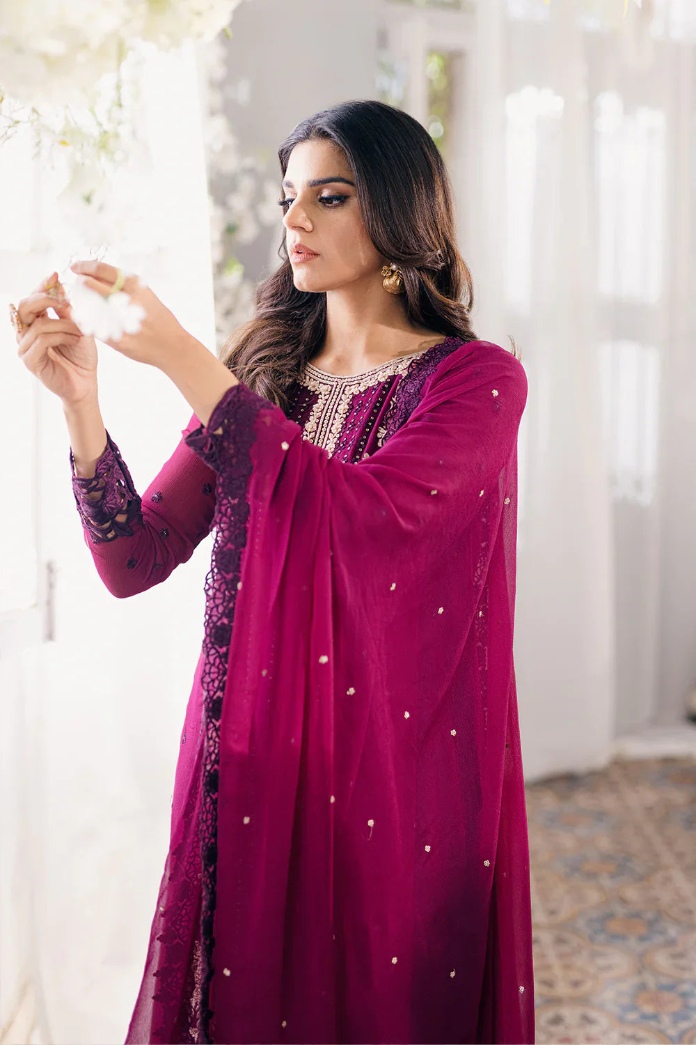 Azure | Ensembles Embroidered Formals | Merlot Muse by Azure - Designer Dress - Type: Ladies Clothes - Available at Libayah - 100% Original