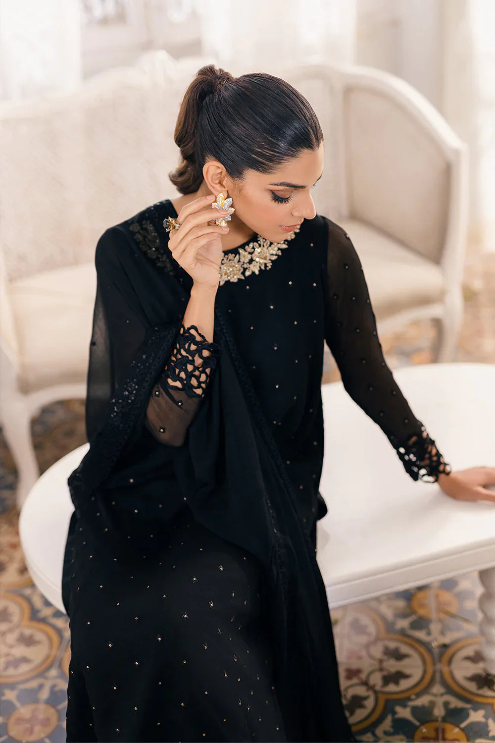Azure | Ensembles Embroidered Formals | Midnight Glow by Azure - Designer Dress - Type: Ladies Clothes - Available at Libayah - 100% Original