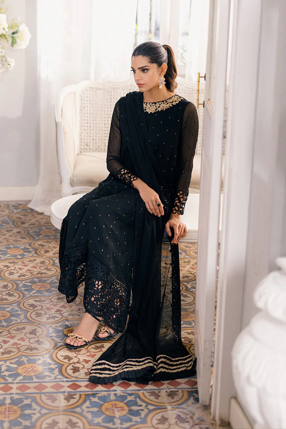Azure | Ensembles Embroidered Formals | Midnight Glow by Azure - Designer Dress - Type: Ladies Clothes - Available at Libayah - 100% Original