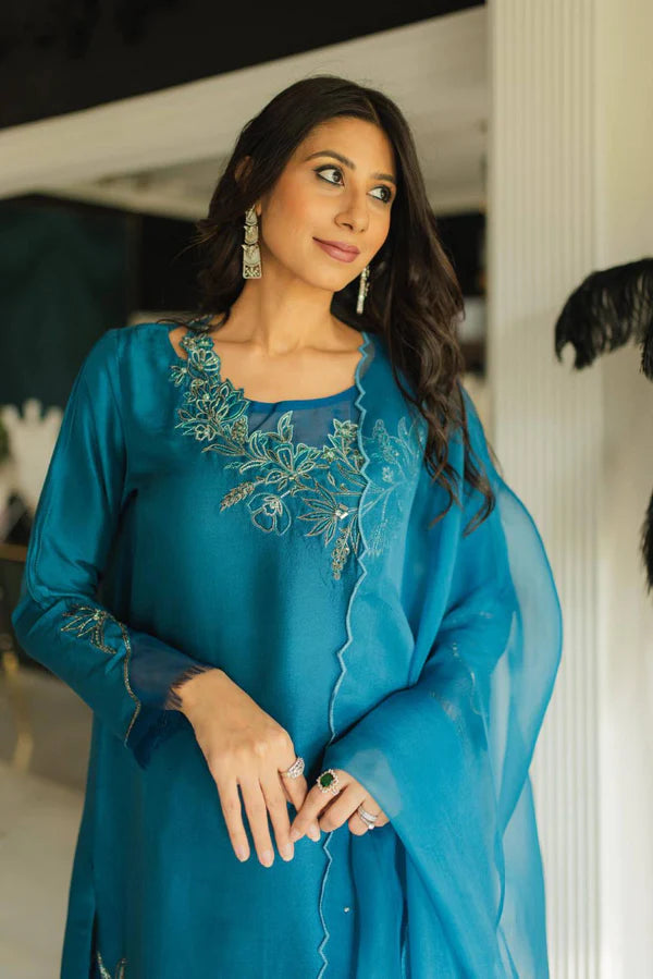 Jeem | Luxury Pret | AZURE TEAL by Jeem - Designer Dress - Type: Ladies Clothes - Available at Libayah - 100% Original