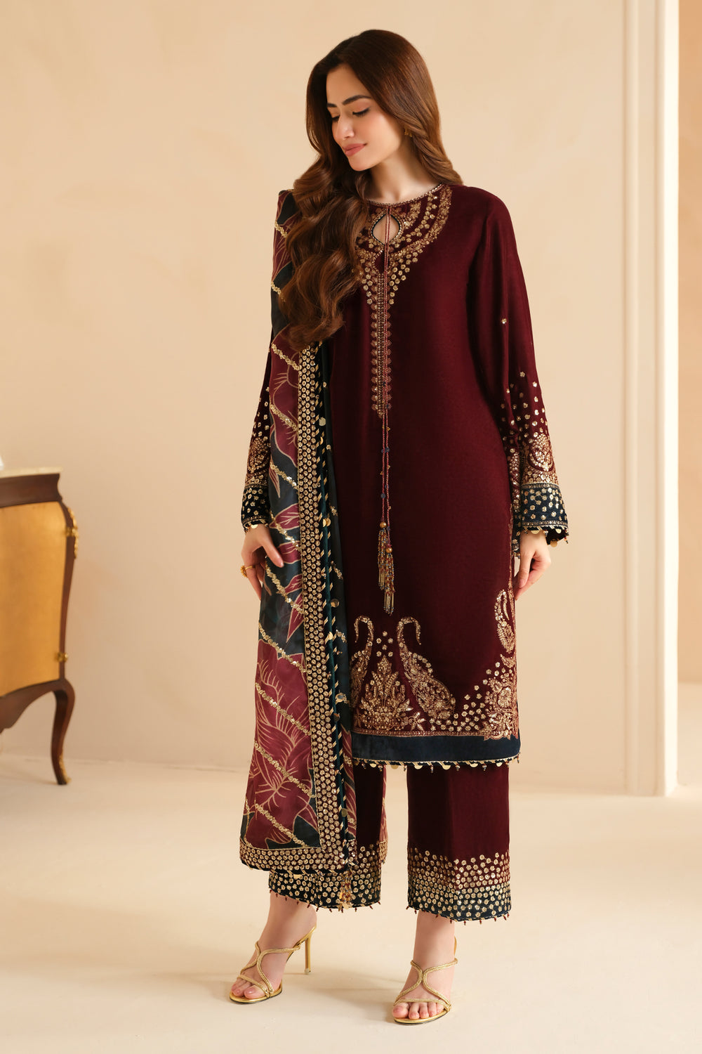 Jazmin | Velvet Edit 24 | Velvet Formal VF-2038 by Jazmin - Designer Dress - Type: Formal - Available at Libayah - 100% Original