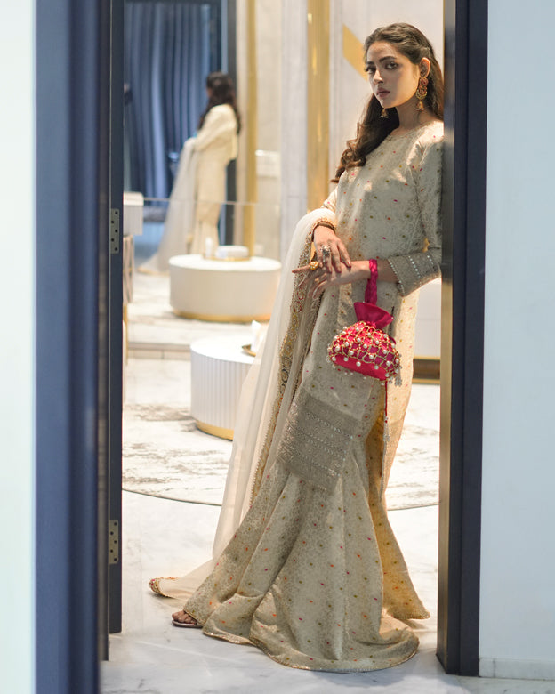 Zar | Gharara Formals | Off White by Zar - Designer Dress - Type: Ladies Clothes - Available at Libayah - 100% Original