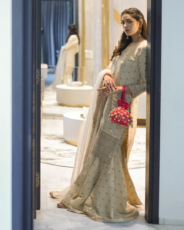 Zar | Gharara Formals | Off White by Zar - Designer Dress - Type: Ladies Clothes - Available at Libayah - 100% Original