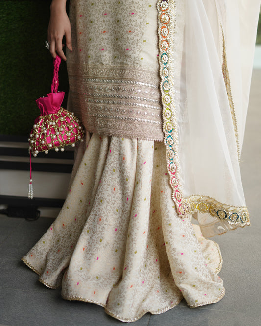 Zar | Gharara Formals | Off White by Zar - Designer Dress - Type: Ladies Clothes - Available at Libayah - 100% Original