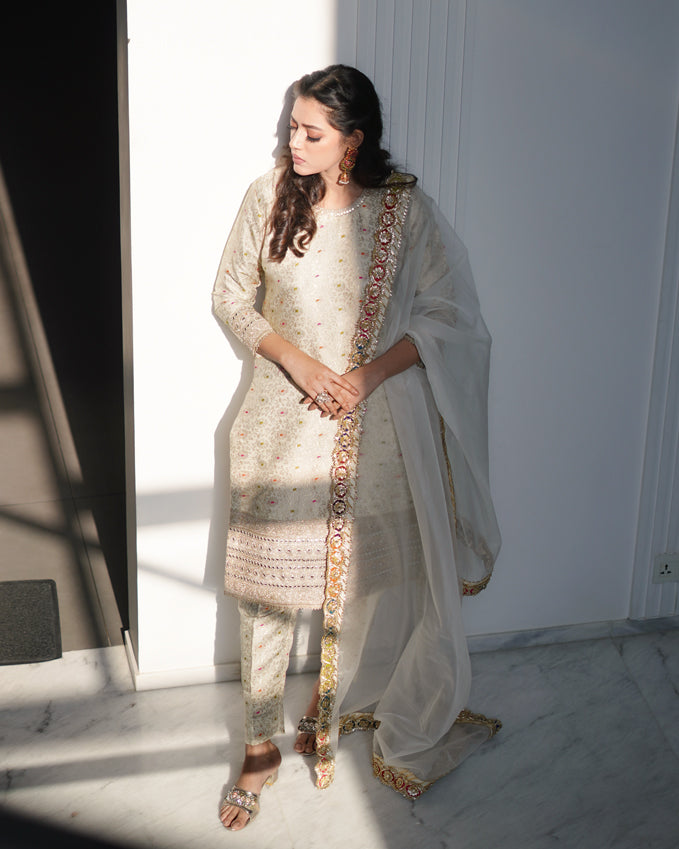 Zar | Formals Wear | Off White by Zar - Designer Dress - Type: Ladies Clothes - Available at Libayah - 100% Original