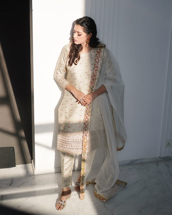 Zar | Formals Wear | Off White by Zar - Designer Dress - Type: Ladies Clothes - Available at Libayah - 100% Original