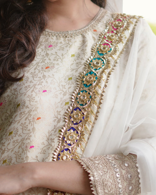 Zar | Formals Wear | Off White by Zar - Designer Dress - Type: Ladies Clothes - Available at Libayah - 100% Original