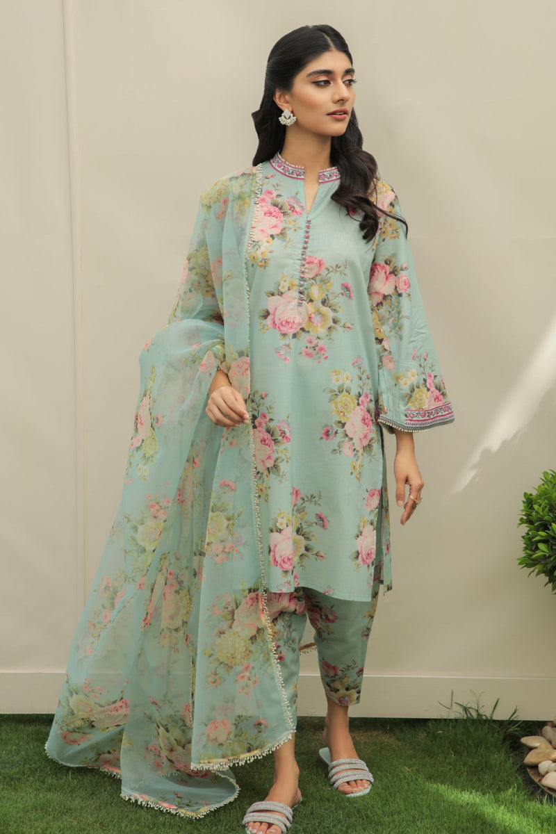 Baroque | Lawn Collection 24 | UF-215 by Baroque - Designer Dress - Type: Ladies Clothes - Available at Libayah - 100% Original