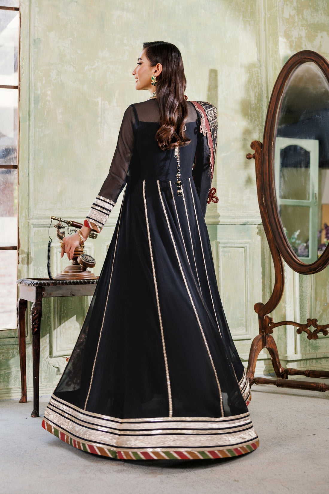 Alizeh | Ready to wear | Black Dress 3 piece - RTW1026 by Alizeh - Designer Dress  - Type : Ladies Clothes - Available at Libayah - 100% Original 