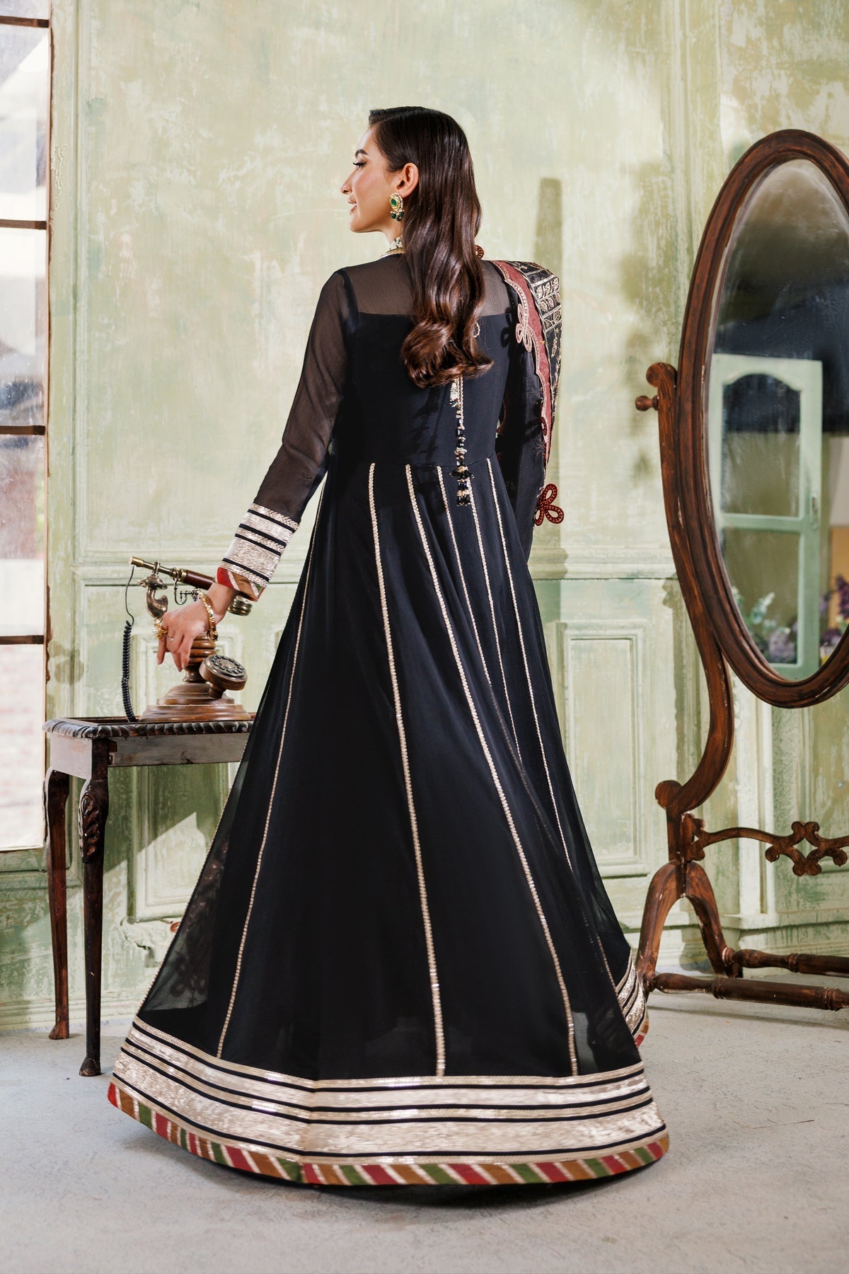 Alizeh | Ready to wear | Black Dress 3 piece - RTW1026 by Alizeh - Designer Dress  - Type : Ladies Clothes - Available at Libayah - 100% Original 