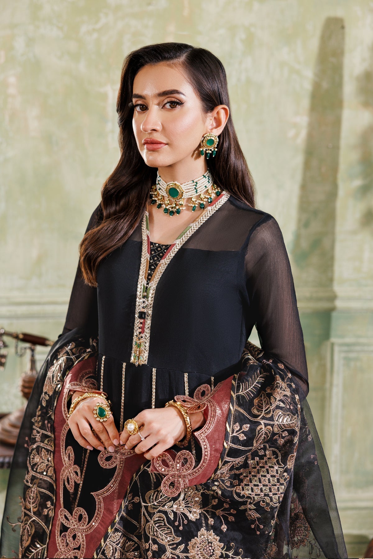 Alizeh | Ready to wear | Black Dress 3 piece - RTW1026 by Alizeh - Designer Dress  - Type : Ladies Clothes - Available at Libayah - 100% Original 