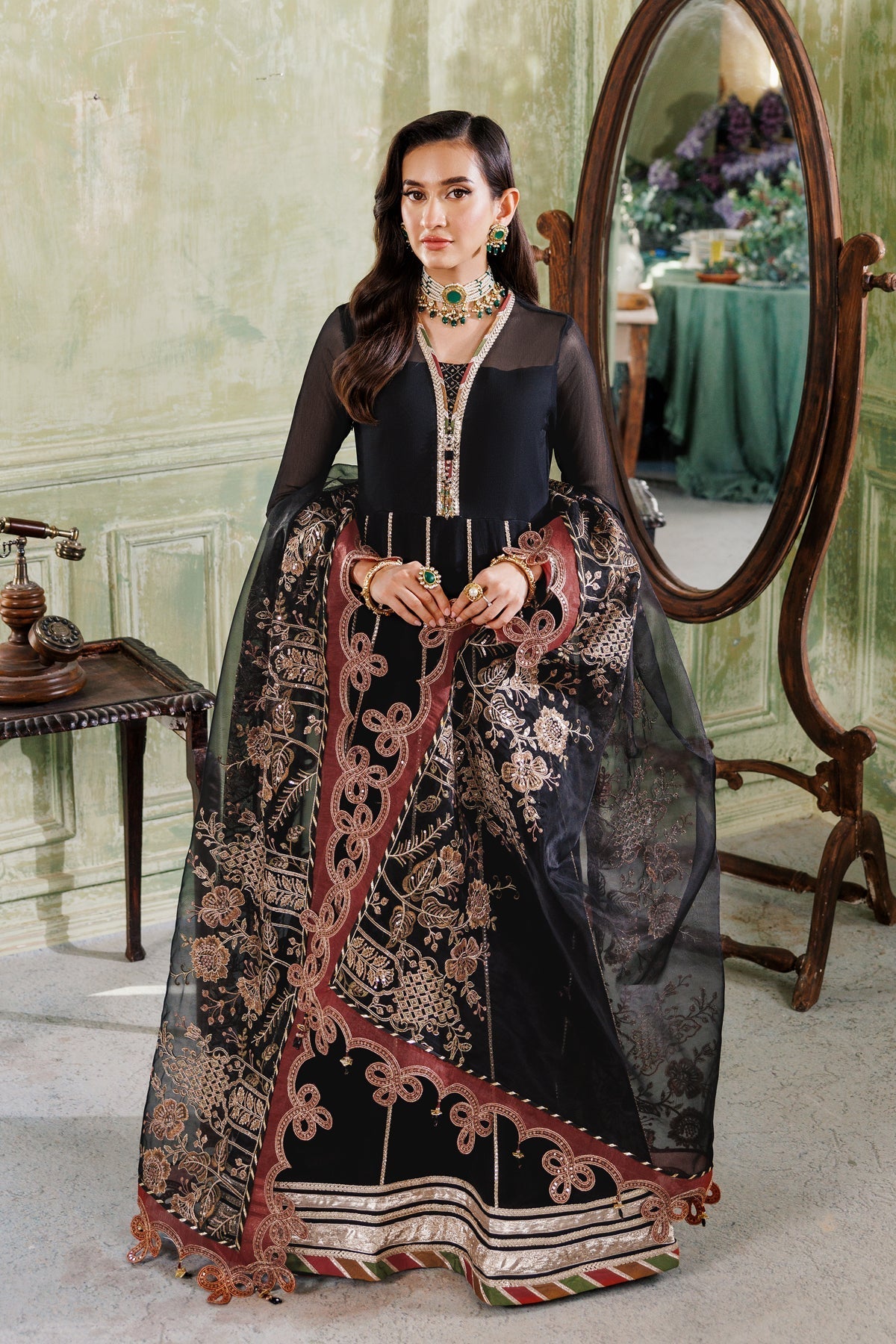 Alizeh | Ready to wear | Black Dress 3 piece - RTW1026 by Alizeh - Designer Dress  - Type : Ladies Clothes - Available at Libayah - 100% Original 