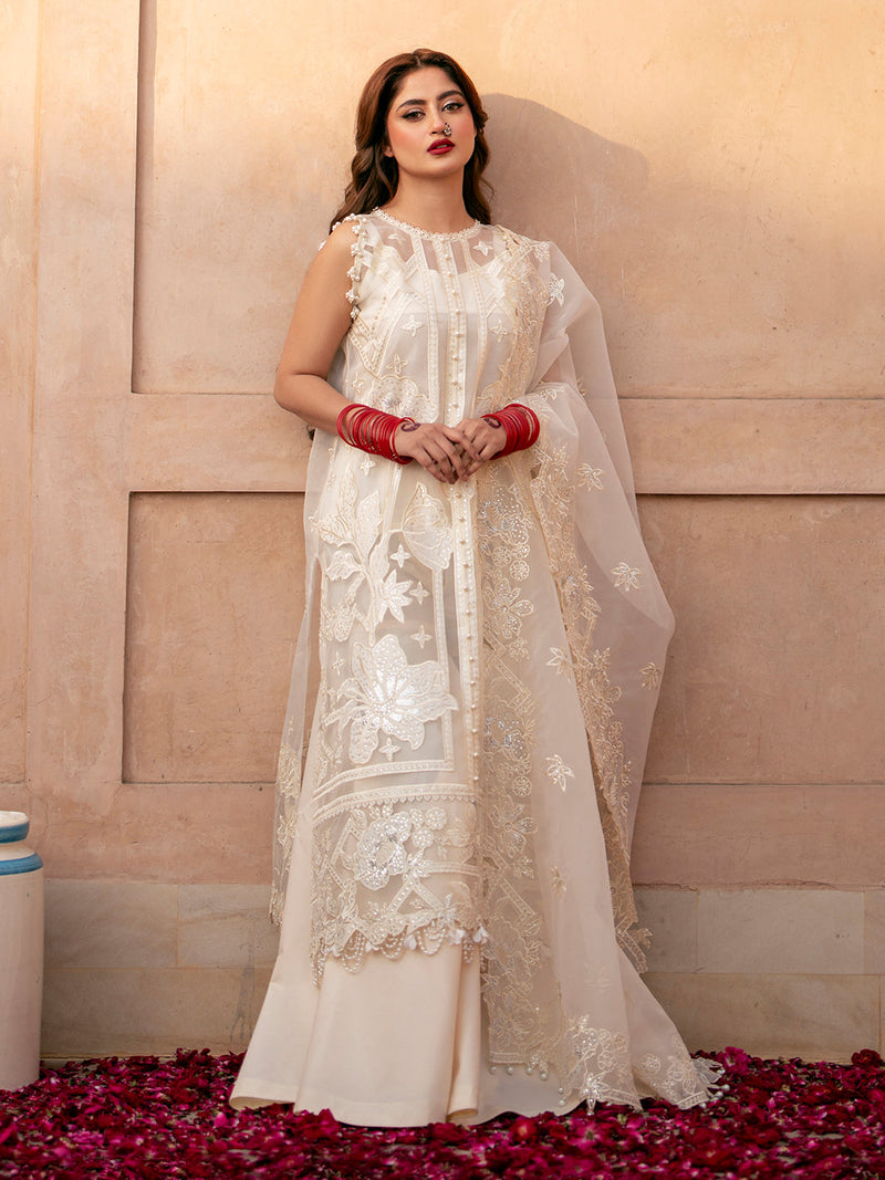 Binilyas | Dilbaro Embroidered Festive Lawn 24 | 402-B by Bin Ilyas - Designer Dress - Type: Ladies Clothes - Available at Libayah - 100% Original