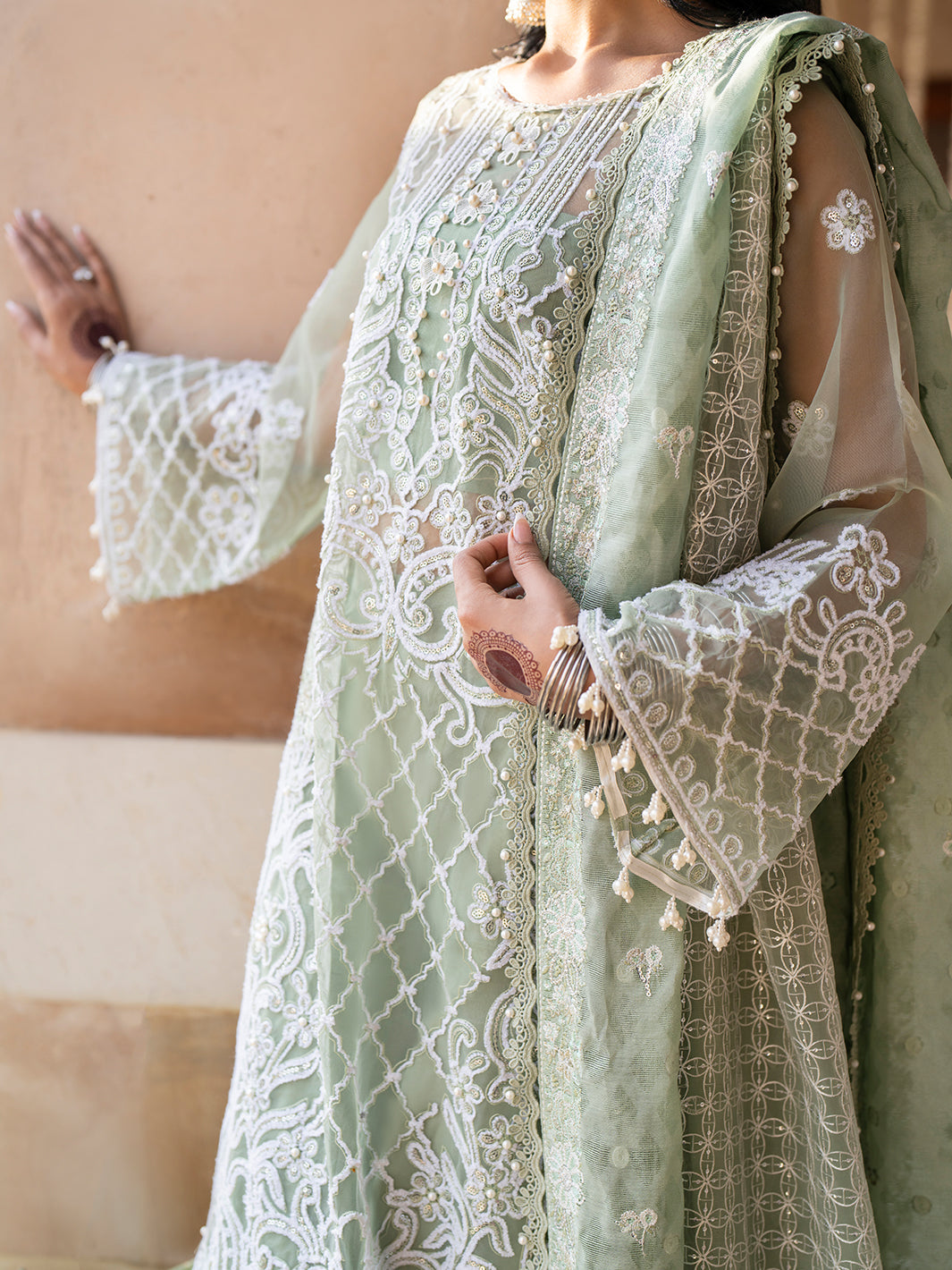 Binilyas | Dilbaro Embroidered Festive Lawn 24 | 403-A by Bin Ilyas - Designer Dress - Type: Ladies Clothes - Available at Libayah - 100% Original