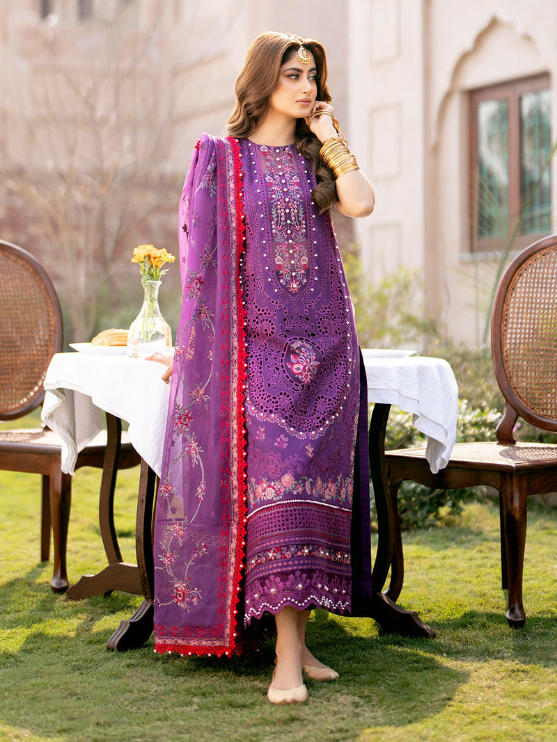 Binilyas | Dilbaro Embroidered Festive Lawn 24 | 404-A by Bin Ilyas - Designer Dress - Type: Ladies Clothes - Available at Libayah - 100% Original
