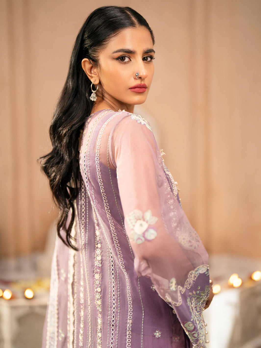 Binilyas | Dilbaro Embroidered Festive Lawn 24 | 406-A by Bin Ilyas - Designer Dress - Type: Ladies Clothes - Available at Libayah - 100% Original