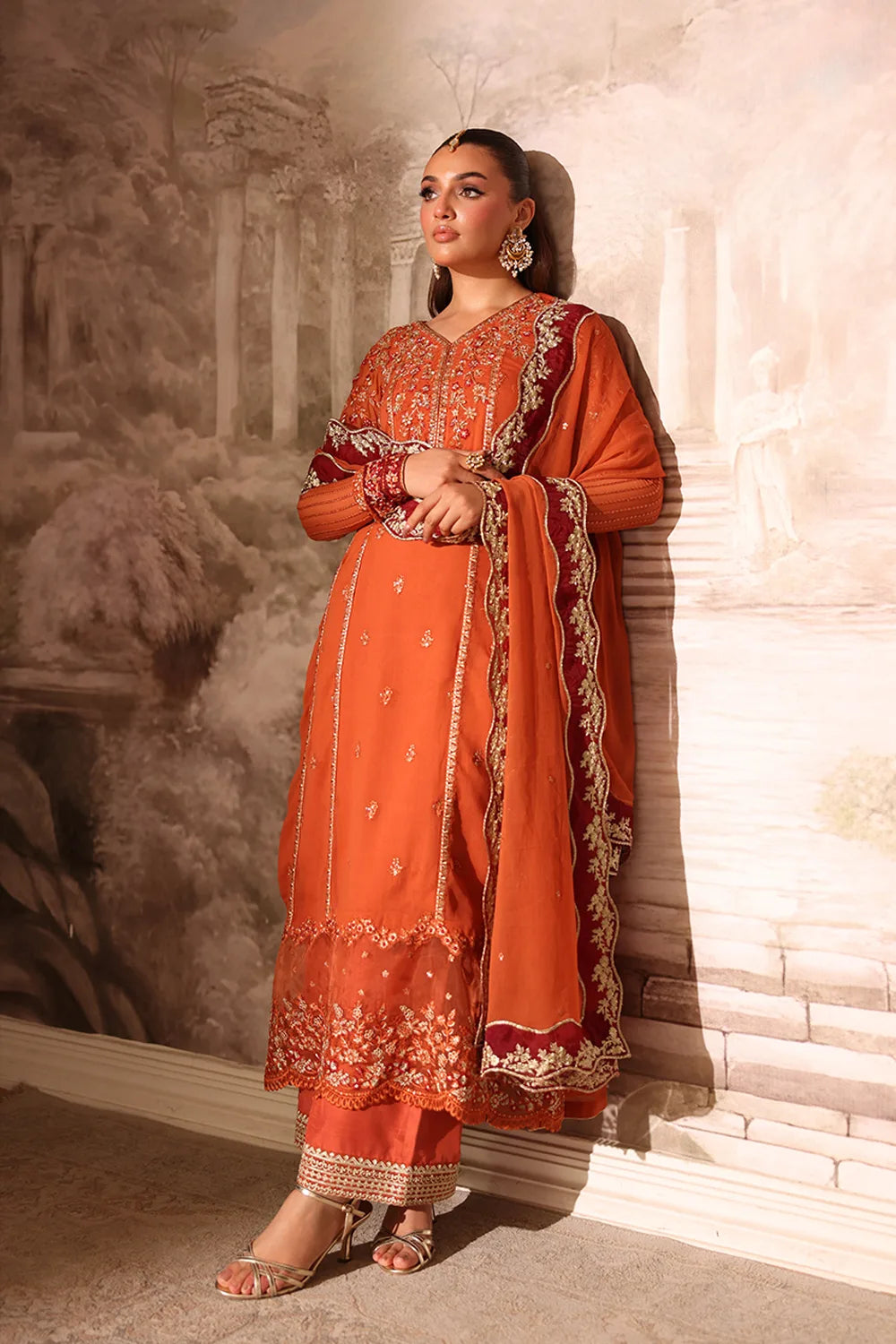 Amber Rust – authentic Pakistani dress from the Azure Ensembles collection for women in the UK