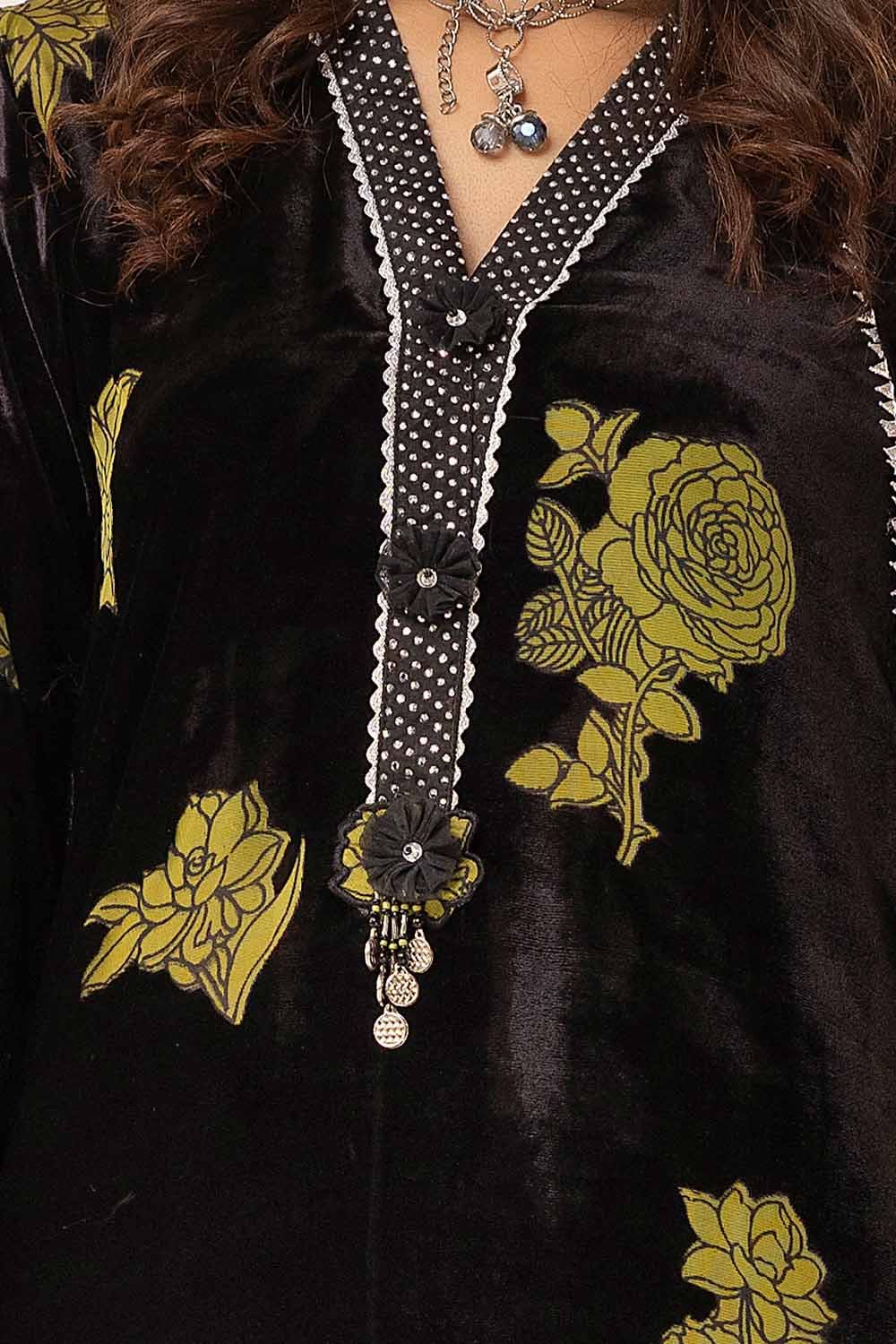 Gul Ahmed | Winter Collection 24 | Diamanties Burnout Velvet Dupatta BVL-42001 by Gul Ahmed - Designer Dress - Type: Ladies Clothes - Available at Libayah - 100% Original