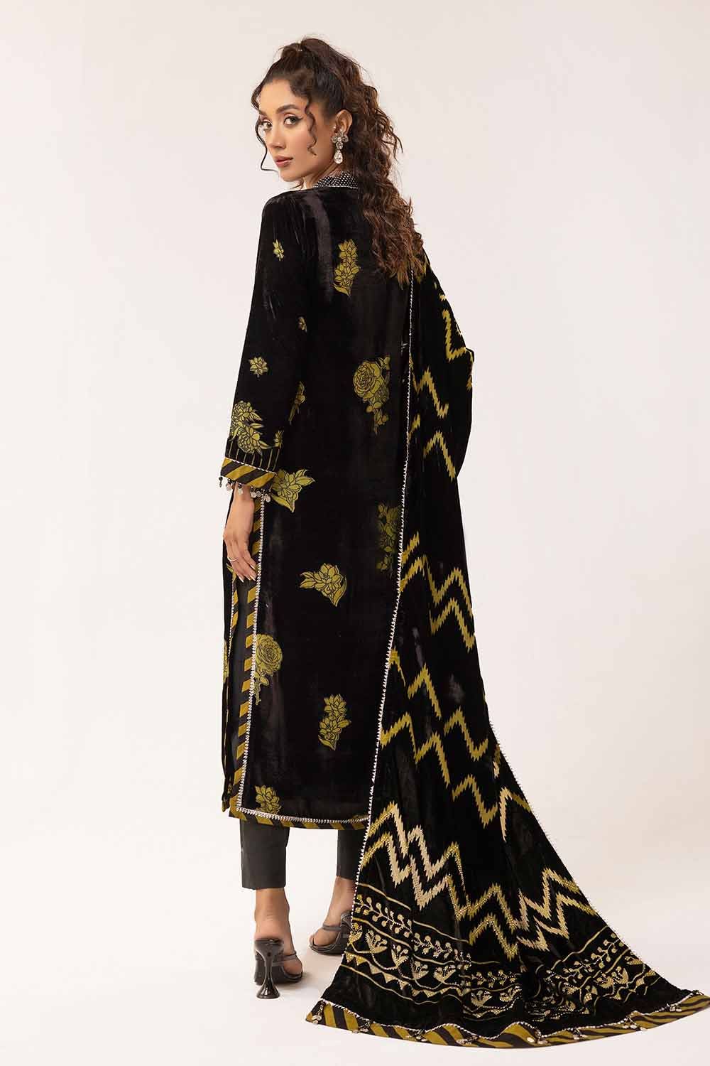Gul Ahmed | Winter Collection 24 | Diamanties Burnout Velvet Dupatta BVL-42001 by Gul Ahmed - Designer Dress - Type: Ladies Clothes - Available at Libayah - 100% Original