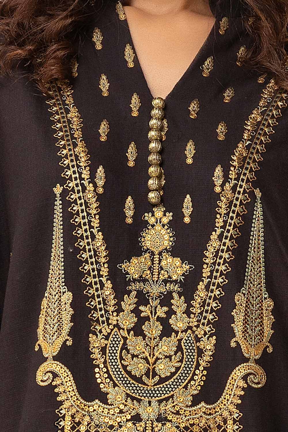 Gul Ahmed | Winter Collection 24 | Burnout Velvet Dupatta BVL-42002 by Gul Ahmed - Designer Dress - Type: Ladies Clothes - Available at Libayah - 100% Original