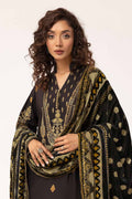 Gul Ahmed | Winter Collection 24 | Burnout Velvet Dupatta BVL-42002 by Gul Ahmed - Designer Dress - Type: Ladies Clothes - Available at Libayah - 100% Original