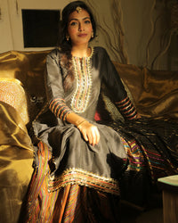 Zar | Gharara Formals | 3 PIECE EMBELLISHED SUIT - Black by Zar - Designer Dress - Type: Ladies Clothes - Available at Libayah - 100% Original