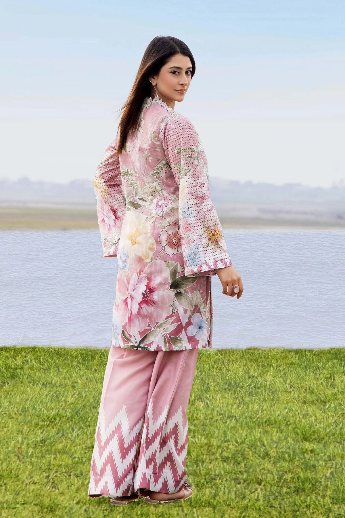 Adans Libas | Embrodiered Co Ord Sets | 4080 by Adans Libas - Designer Dress  - Type : Ladies Clothes - Available at Libayah - 100% Original 
