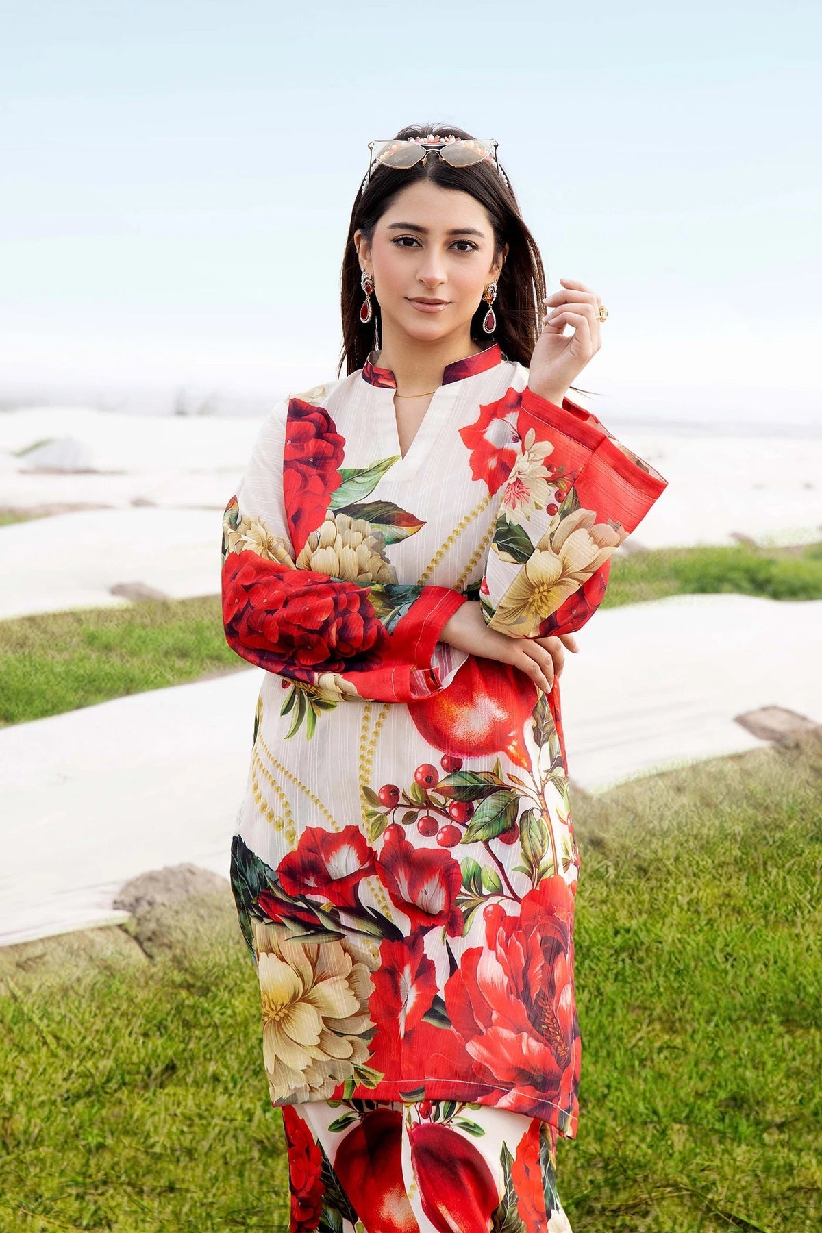 Adans Libas | Embrodiered Co Ord Sets | 4083 by Adans Libas - Designer Dress  - Type : Ladies Clothes - Available at Libayah - 100% Original 