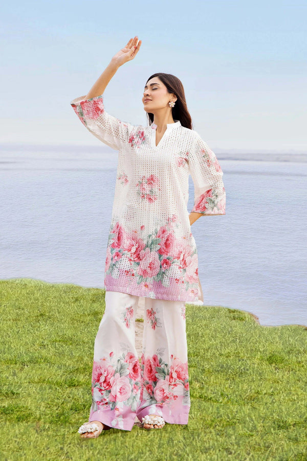 Adans Libas | Embrodiered Co Ord Sets | 4085 by Adans Libas - Designer Dress  - Type : Ladies Clothes - Available at Libayah - 100% Original 