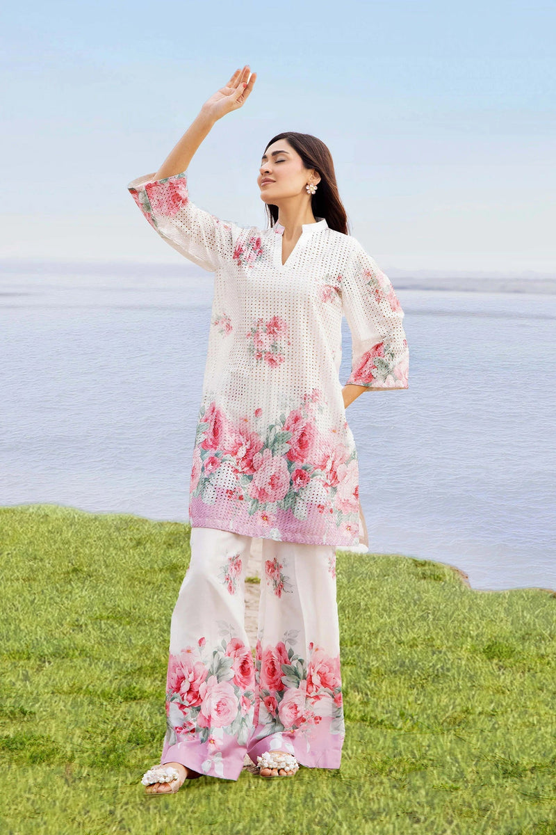Adans Libas | Embrodiered Co Ord Sets | 4085 by Adans Libas - Designer Dress  - Type : Ladies Clothes - Available at Libayah - 100% Original 