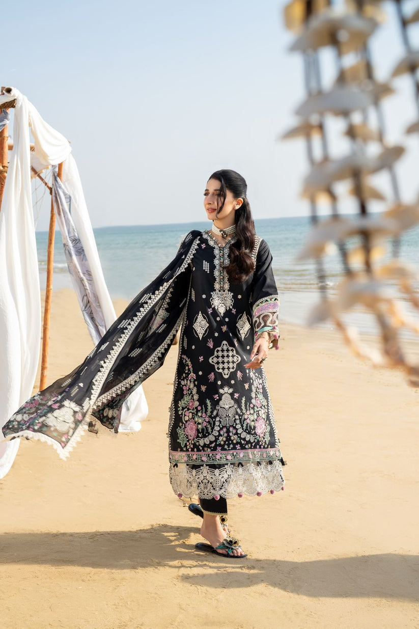 Aabyaan | Saagar Luxury Lawn 25 | TALIA (AS-08) by Aabyaan - Designer Dress - Type: Ladies Clothes - Available at Libayah - 100% Original